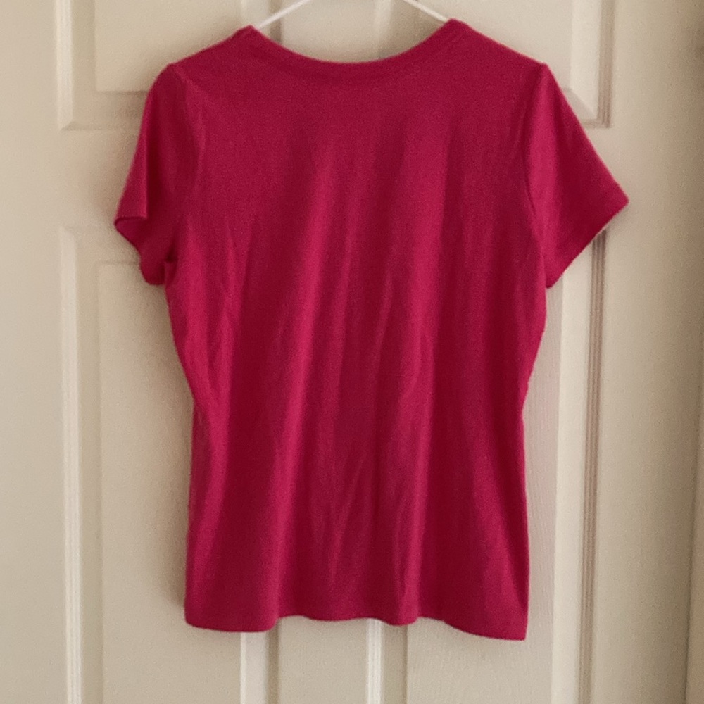Lands' End Women's Short Sleeve T-Shirt - Pink - Medium - Picture 2 of 5